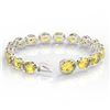 Image 3 : 78 ctw Citrine & Micro VS/SI Diamond Bracelet 14k White Gold - REF-212G8W