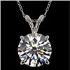 Image 1 : 2 ctw Certified Quality Diamond Solitaire Necklace 10k White Gold - REF-449W5H