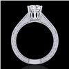 Image 1 : 1 ctw VS/SI Diamond Solitaire Art Deco Ring 18k White Gold - REF-330M2G