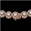 Image 3 : 20.35 ctw Diamond Micro Pave Necklace 18K Rose Gold - REF-1600F4M