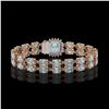 Image 3 : 17.67 ctw Sky Topaz & Diamond Bracelet 14K Rose Gold - REF-178W2H