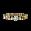 Image 1 : 20.23 ctw Opal & Diamond Bracelet 14K Yellow Gold - REF-318F2M