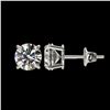 Image 2 : 1.57 ctw Certified Quality Diamond Stud Earrings 10k White Gold - REF-127R5K