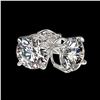 Image 3 : 1.57 ctw Certified Quality Diamond Stud Earrings 10k White Gold - REF-127R5K