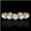 Image 1 : 23 ctw Aquamarine & Micro Pave VS/SI Diamond Bracelet 10k Yellow Gold - REF-436M4G