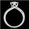 Image 2 : 1 ctw Certified Diamond Bypass Solitaire Ring 10k White Gold - REF-177A3N