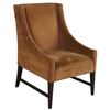 Image 1 : Velvet And Wood Swoop Arm Chair Sofa