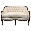 Image 1 : Walnut Wood Couple Sofa Louis xiv Style
