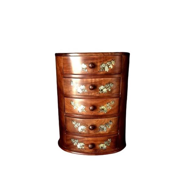 Chinese Huanghuali Wood Jewelry Box Qing