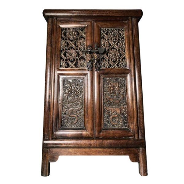 Chinese Huanghuali Wood Cabinet Qing