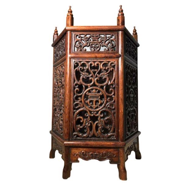 Chinese Huanghuali Wood Crock Qing