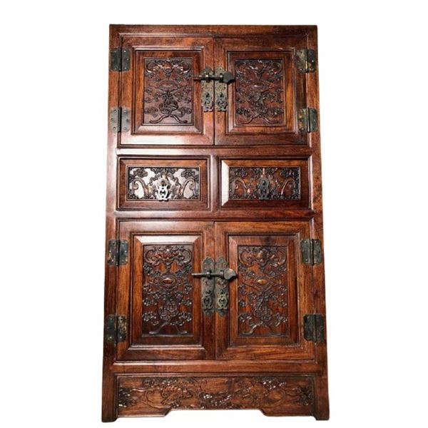 Chinese Huanghuali Wood Cabinet Qing