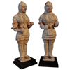 Image 1 : Chinese Pottery Painted Soldier Statue Pair