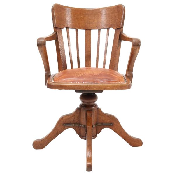 Oak Wood Desk Chair English