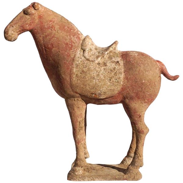 Chinese Pottery Painted Horse Statue