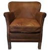Image 1 : Aluminum And Leather Wingback Chair