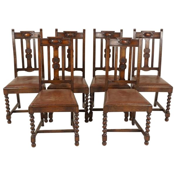 Oak Wood Dining Chairs Set