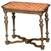 Image 1 : Beech Wood And Fabric Table Louis XIV