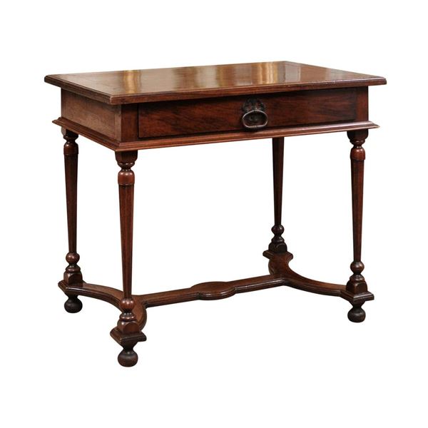 Walnut Wood Writing Table Louis XIV