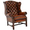 Image 1 : Brown Leather Wingback ArmChair