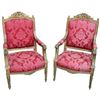 Image 1 : Gilt Wood ArmChair Pair