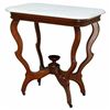 Image 1 : Walnut Wood And Marble Table Stand American