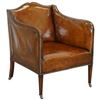 Image 1 : Mahogany Wood And Leather ArmChair George |||
