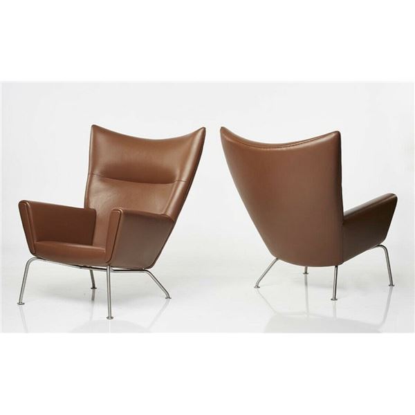 Hans J. Wegner Wing Chair Pair