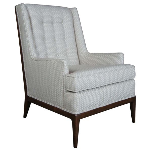 Walnut Wood And Upholstery ArmChair