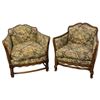Image 1 : Beech Wood And Upholstered ArmChair Pair