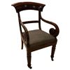 Image 1 : Mahogany Wood And Fabric ArmChair