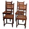 Image 1 : Walnut Wood And Cane Dining Chair Set