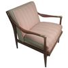 Image 1 : Walnut Wood And Fabric ArmChair Amercian