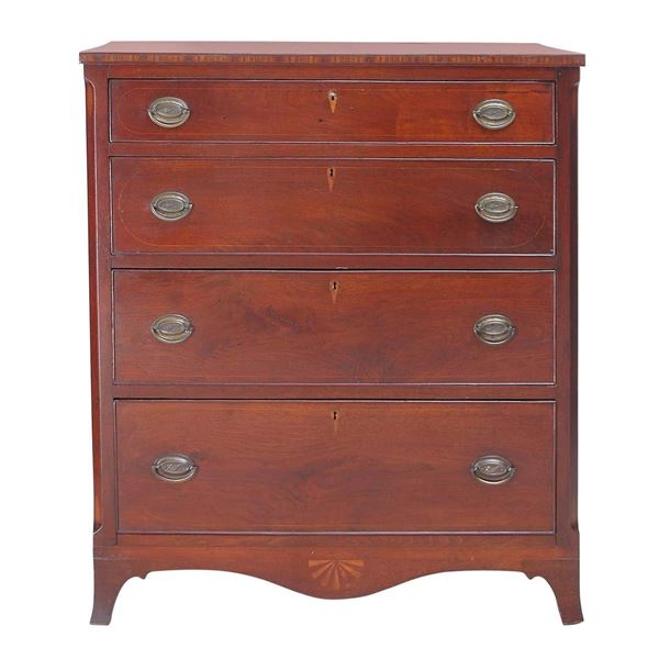Mahogany Wood Chest Drawers American