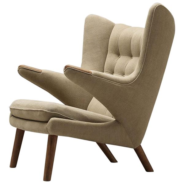 Oak Wood And Fabric Papa Bear Chair
