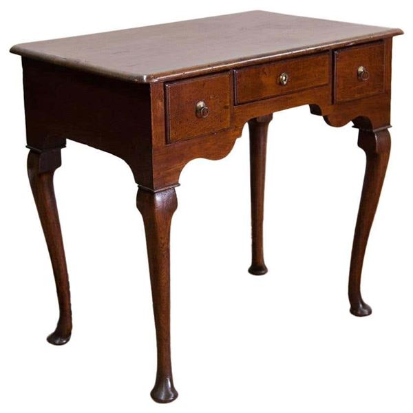 Oak Wood And Brass Lowboy English