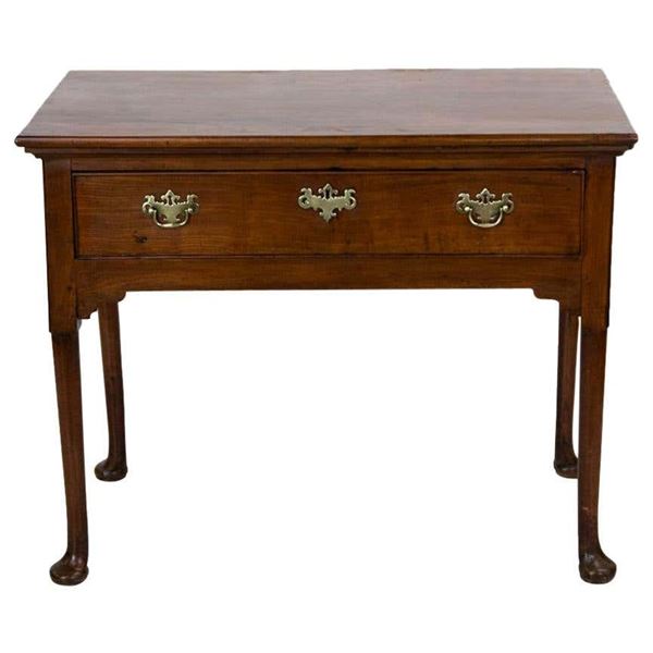 Cherry And Brass Writing Table Queen Anne