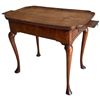 Image 1 : Walnut Wood And Brass Table English