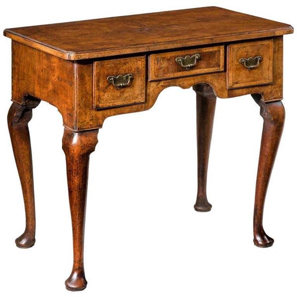 Walnut Wood And Brass Lowboy English