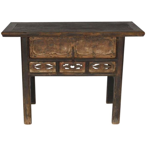 Chinese Elm Wood Table Qing