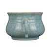 Image 3 : Chinese Light Blue Porcelain Tripod Censer Qianlong Period