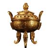 Image 1 : Chinese Gilt Bronze Incense Burner Qianlong Mark