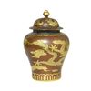 Image 1 : Chinese Gilt Bronze Vase And Cover Xuande Mark