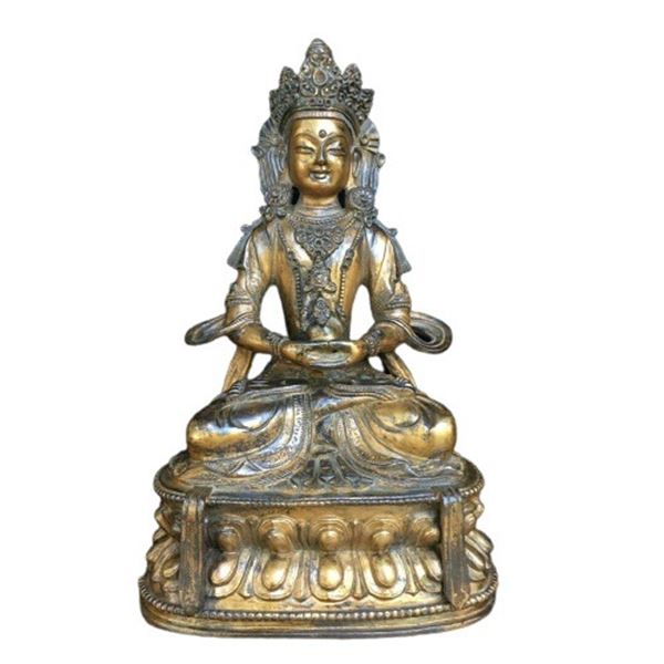 Chinese Gilt Bronze Buddha Figure Ming Dynasty