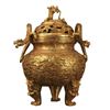 Image 1 : Chinese Gilt Bronze Incense Burner Censer Qianlong Mark