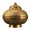 Image 1 : Chinese Gilt Bronze Incense Burner Censer Qianlong Mark