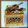 Image 1 : Violin Cello Box Swarovski Crystals Gold Jewelry