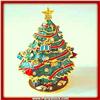 Image 1 : Christmas Tree Green Box Swarovski Crystals Gold Jewelry