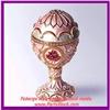 Image 1 : Egg Clock Box Swarovski Crystals Gold Jewelry Trinket