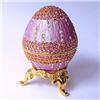 Image 1 : Egg Pink Box Swarovski Crystals Gold Jewelry Chandelier